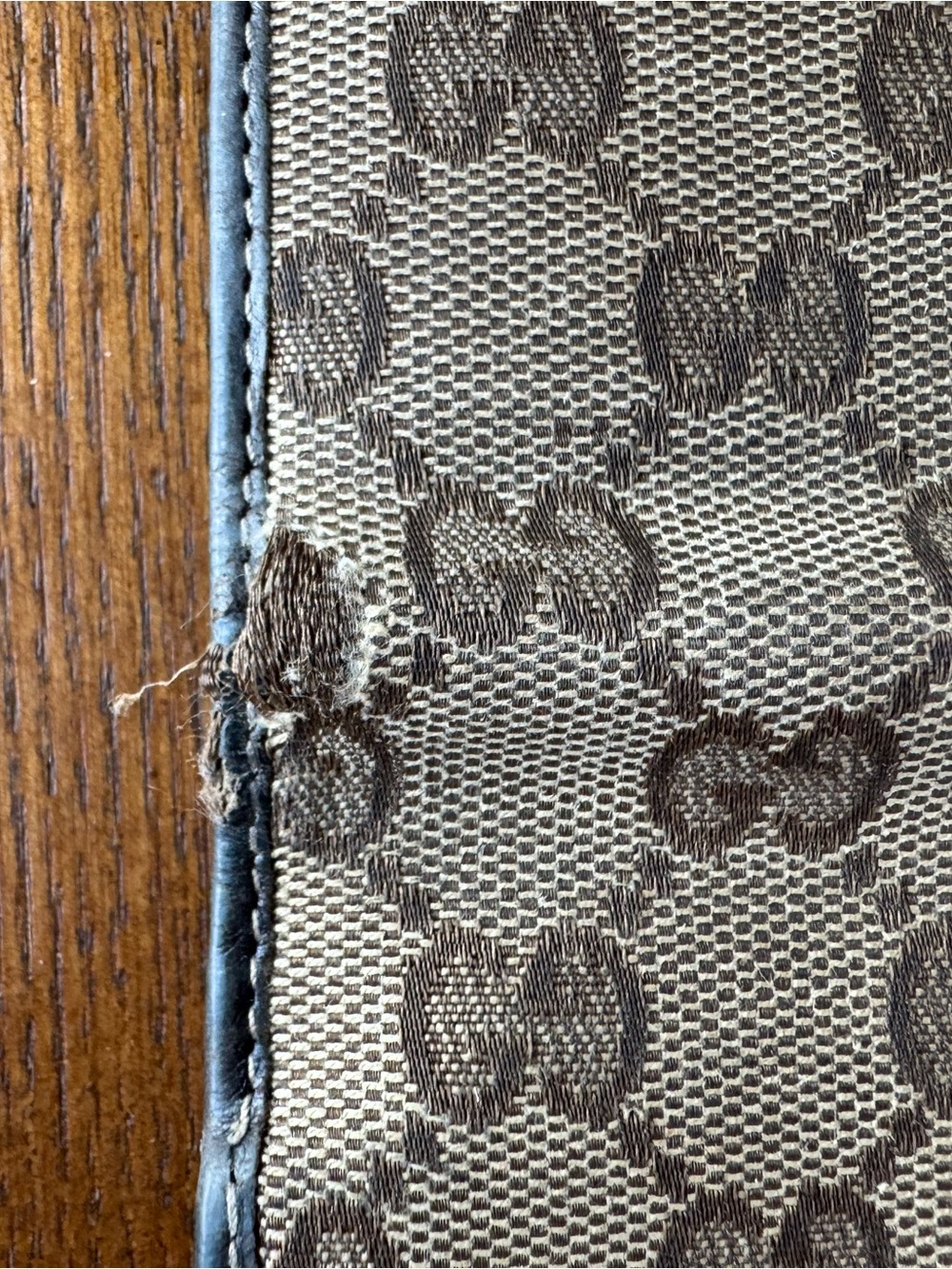 Gucci Vintage GG Monogram Brown/Tan Leather/Canvas Continental Wallet w/COA - Picture 15 of 16